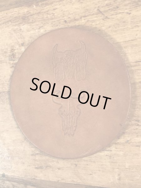 70’s〜頃のレザーのヴィンテージコースター