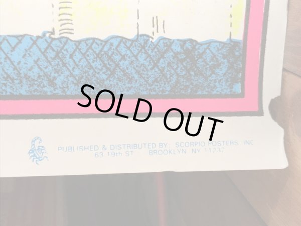 60〜70’sのアリスインワンダーランドのパロディのヴィンテージのベルベットポスター