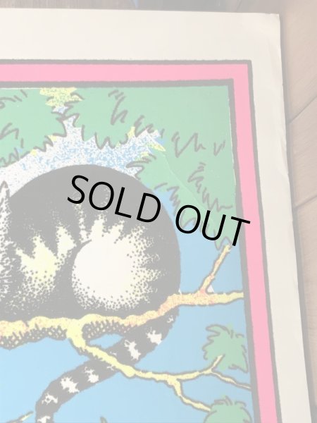 60〜70’sのアリスインワンダーランドのパロディのヴィンテージのベルベットポスター