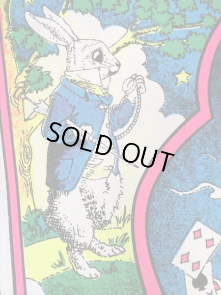 60〜70’sのアリスインワンダーランドのパロディのヴィンテージのベルベットポスター