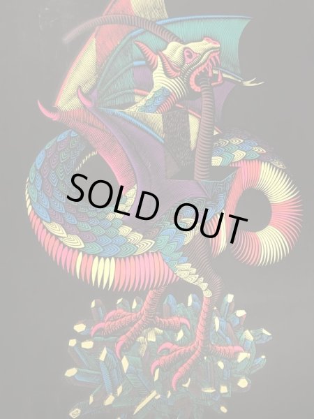 ー70年代頃のエッシャーのドラゴンのヴィンテージのポスター