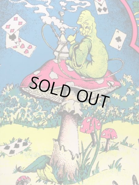 60〜70’sのアリスインワンダーランドのパロディのヴィンテージのベルベットポスター