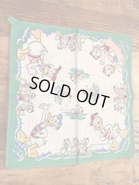 50年代頃のディズニーのドナルドダックのビンテージのキッズハンカチ