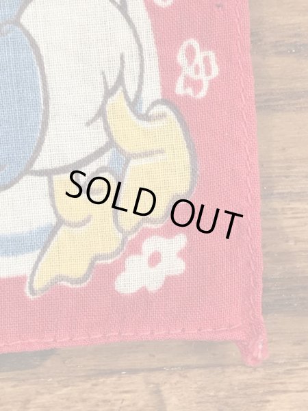 50年代頃のミッキーマウスとディズニーキャラクターのビンテージキッズハンカチ