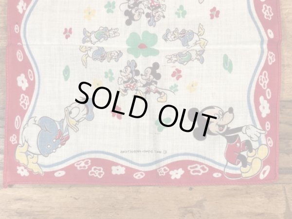 50’sのミッキーマウスとディズニーキャラクターのヴィンテージの子供用ハンカチ