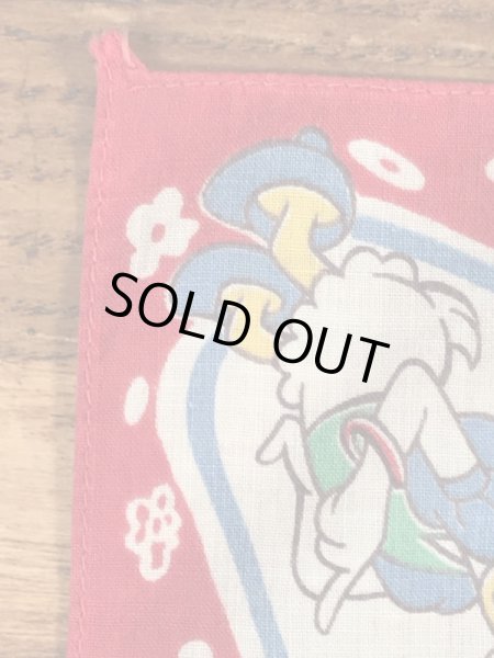 50年代頃のミッキーマウスとディズニーキャラクターのビンテージキッズハンカチ