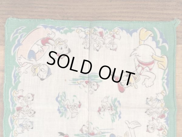 50年代頃のディズニーのドナルドダックのビンテージのキッズハンカチ