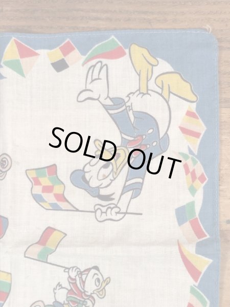 50’sのドナルドダックのヴィンテージの子供用ハンカチ