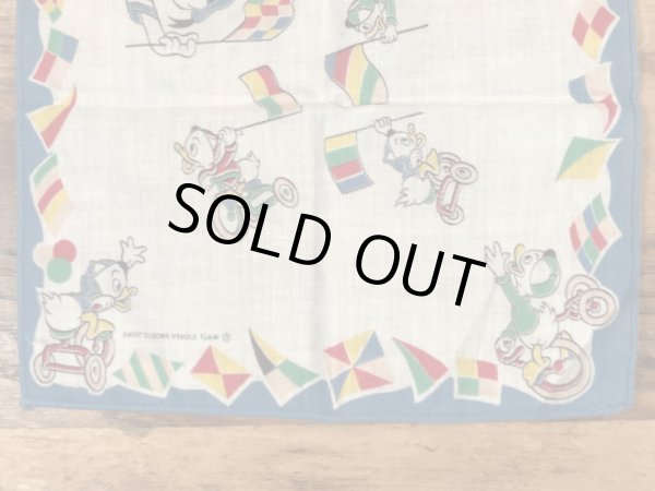 50’sのドナルドダックのヴィンテージの子供用ハンカチ