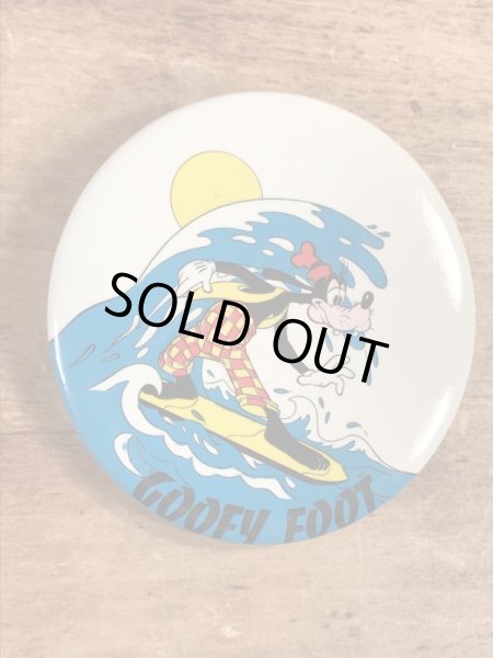 80年代頃のディズニーのグーフィーのビンテージ缶バッジ