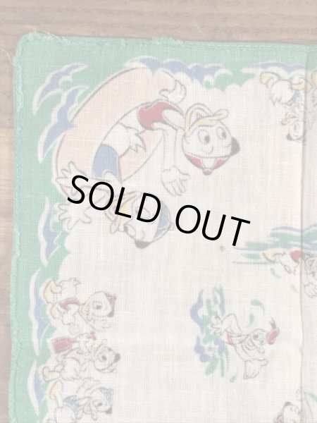 50年代頃のディズニーのドナルドダックのビンテージのキッズハンカチ