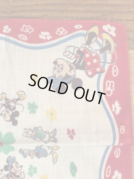 50’sのミッキーマウスとディズニーキャラクターのヴィンテージの子供用ハンカチ