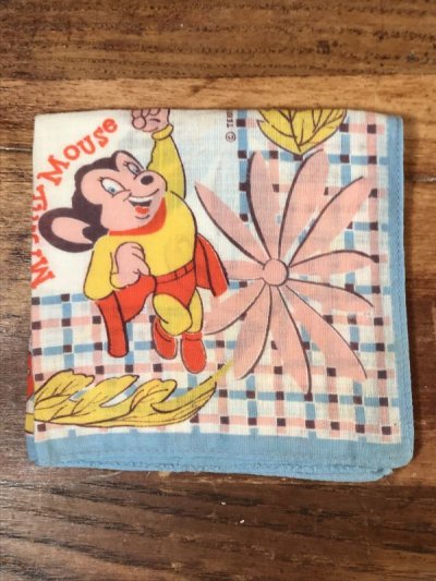 画像2: Mighty Mouse Cotton Kids Handkerchief　マイティマウス　ビンテージ　キッズハンカチ　50年代