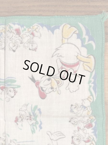 50’sのディズニーのドナルドダックのヴィンテージの子供用ハンカチ