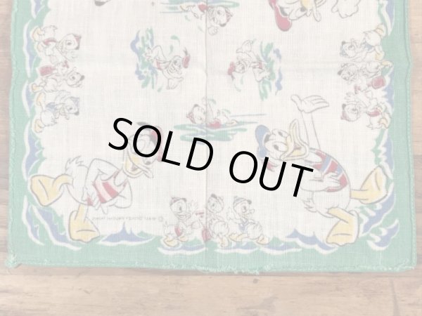 50’sのディズニーのドナルドダックのヴィンテージの子供用ハンカチ