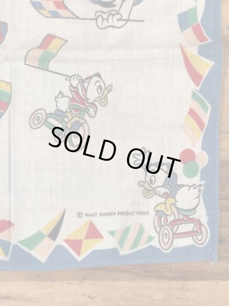 50’sのドナルドダックのヴィンテージの子供用ハンカチ