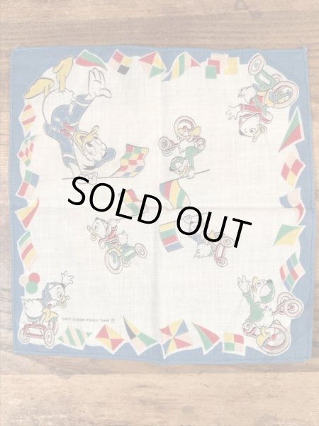 50’sのドナルドダックのヴィンテージの子供用ハンカチ