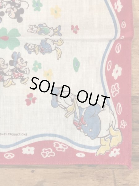 50’sのミッキーマウスとディズニーキャラクターのヴィンテージの子供用ハンカチ