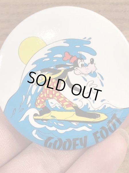 80年代頃のディズニーのグーフィーのビンテージ缶バッジ