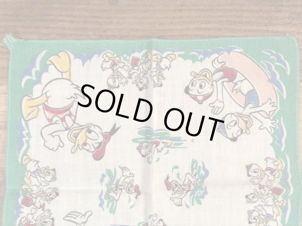 50年代頃のディズニーのドナルドダックのビンテージのキッズハンカチ