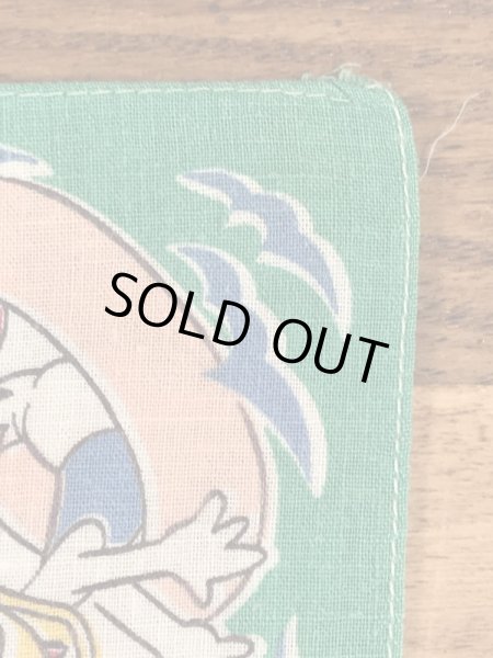 50’sのディズニーのドナルドダックのヴィンテージの子供用ハンカチ