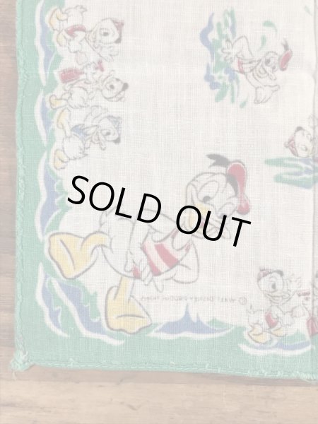 50年代頃のディズニーのドナルドダックのビンテージのキッズハンカチ