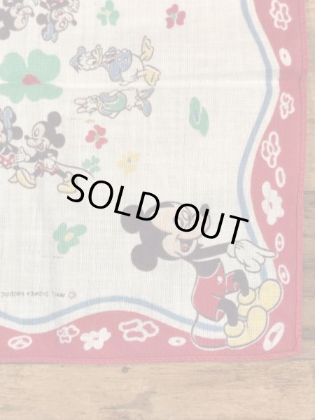 50’sのミッキーマウスとディズニーキャラクターのヴィンテージの子供用ハンカチ