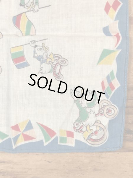 50’sのドナルドダックのヴィンテージの子供用ハンカチ