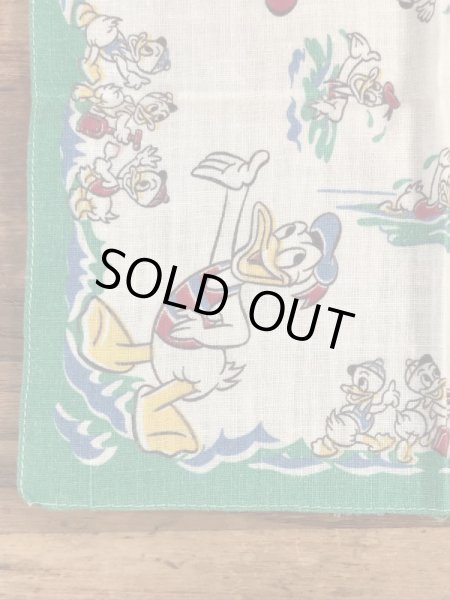 50年代頃のディズニーのドナルドダックのビンテージのキッズハンカチ