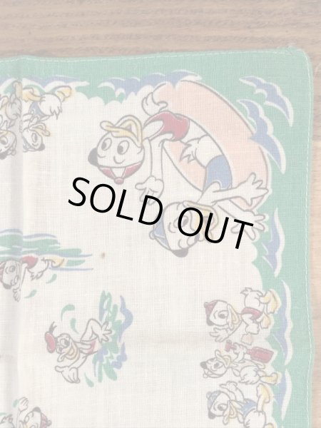 50’sのディズニーのドナルドダックのヴィンテージの子供用ハンカチ