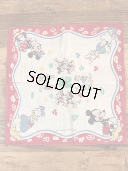 50’sのミッキーマウスとディズニーキャラクターのヴィンテージの子供用ハンカチ