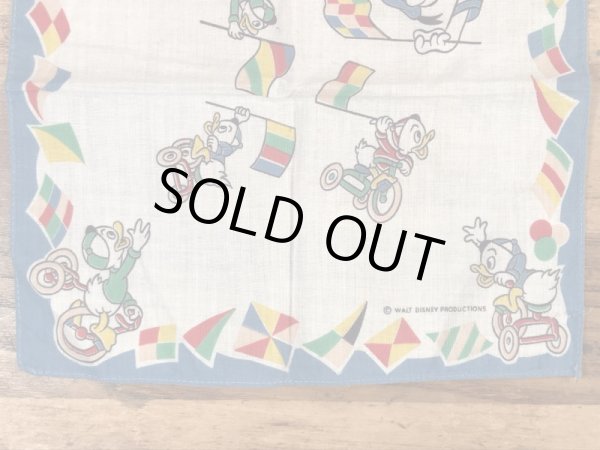 50’sのドナルドダックのヴィンテージの子供用ハンカチ