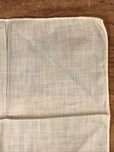 50’sのゾウの刺繡が入ったヴィンテージの子供用ハンカチ