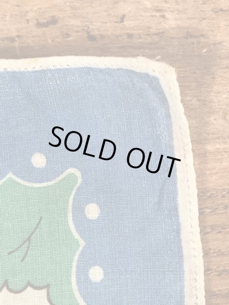 50’sのヒヨコの親子が描かれたヴィンテージの子供用ハンカチ