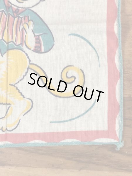 50’sのアコーディオンを弾いたサルのヴィンテージの子供用ハンカチ