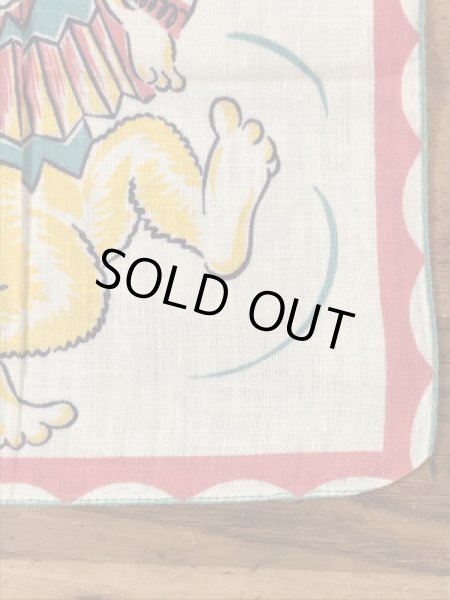 50’sのアコーディオンを弾いたサルのヴィンテージの子供用ハンカチ