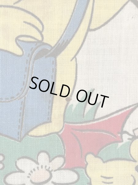 50’sのヒヨコの親子が描かれたヴィンテージの子供用ハンカチ