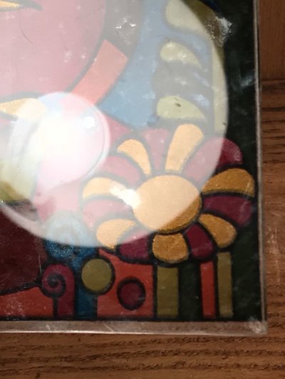 画像3: Snoopy Woodstock “Stained Glass” Plastic Wall Deco　ウッドストック　ビンテージ　プラスチックプレート　ステンドグラス風　70年代〜