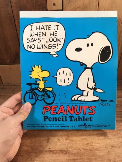 画像3: Plymouth Peanuts Snoopy “I Hate It...” Pencil Tablet　スヌーピー　ビンテージ　ノート帳　ウッドストック　70〜80年代
