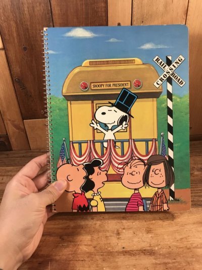 画像2: Plymouth Peanuts Snoopy “For President” Theme Book　スヌーピー　ビンテージ　ノートブック　ピーナッツギャング　70〜80年代