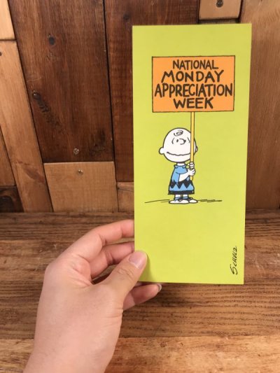 画像3: Hallmark Peanuts Charlie Brown “National Monday...” Greeting Card　チャーリーブラウン　ビンテージ　グリーティングカード　スヌーピー　70〜80年代