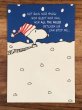 70〜80年代頃のクリスマスのスヌーピーのビンテージのグリーティングカード