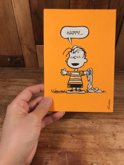 画像3: Hallmark Peanuts Linus “Happy...” Greeting Card　ライナス　ビンテージ　グリーティングカード　スヌーピー　70〜80年代