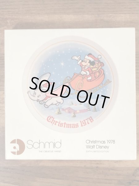 70’s　ヴィンテージ　ディズニー　クリスマスプレート　壁掛け　disney　雑貨