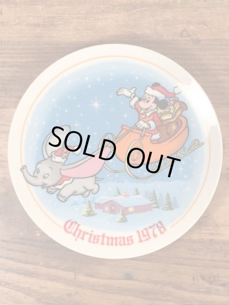 70’s　ヴィンテージ　ディズニー　クリスマスプレート　壁掛け　disney　雑貨