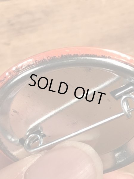 80’s　ヴィンテージ　タンリップス　缶バッチ　アドバタイジングキャラクター　ジェネラルフーズ