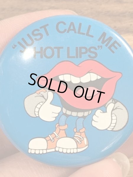 80年代　ビンテージ　タンリップス　アドバタイジングキャラクター　缶バッジ　Vintage　雑貨