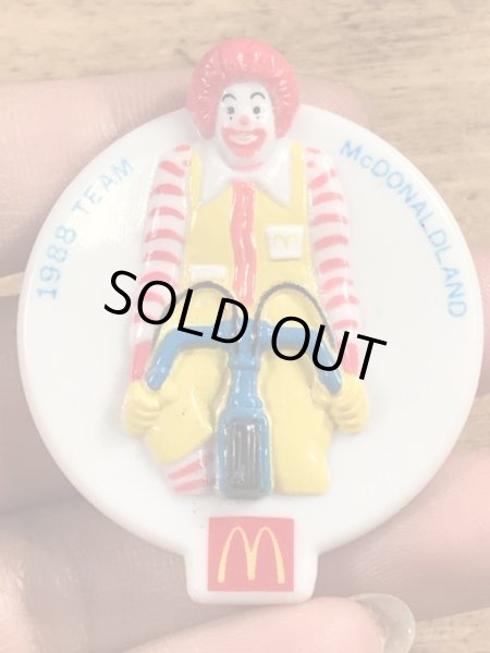 80年代　ビンテージ　マクドナルド　バッジ　ロナルド　クリップ　雑貨