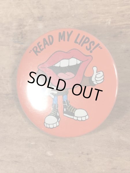 80’s　ヴィンテージ　タンリップス　缶バッチ　アドバタイジングキャラクター　ジェネラルフーズ