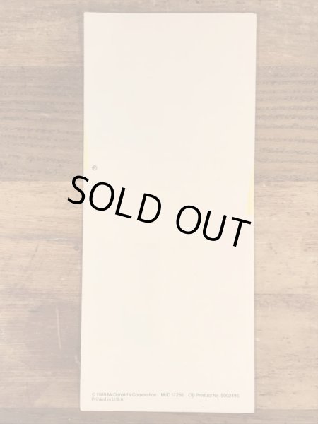 80’s　ヴィンテージ　マクドナルド　パンフレット　紙物　雑貨